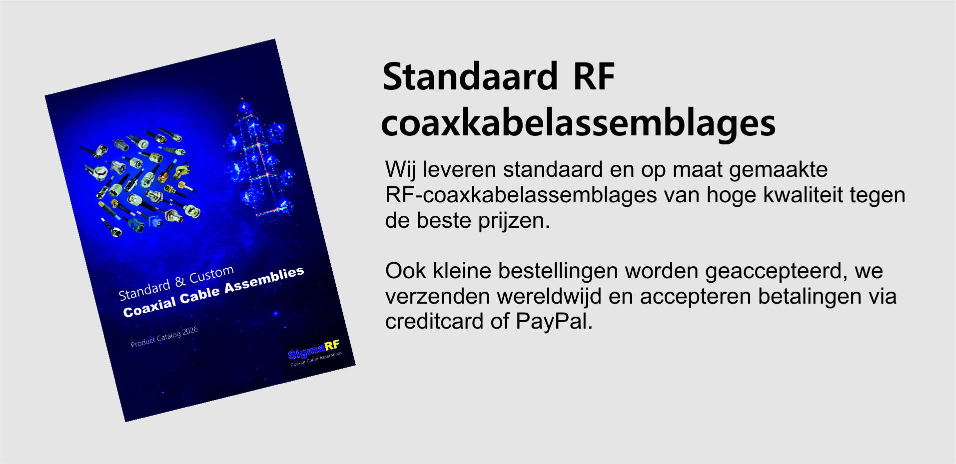 Standaard RF coaxiale kabelassemblage