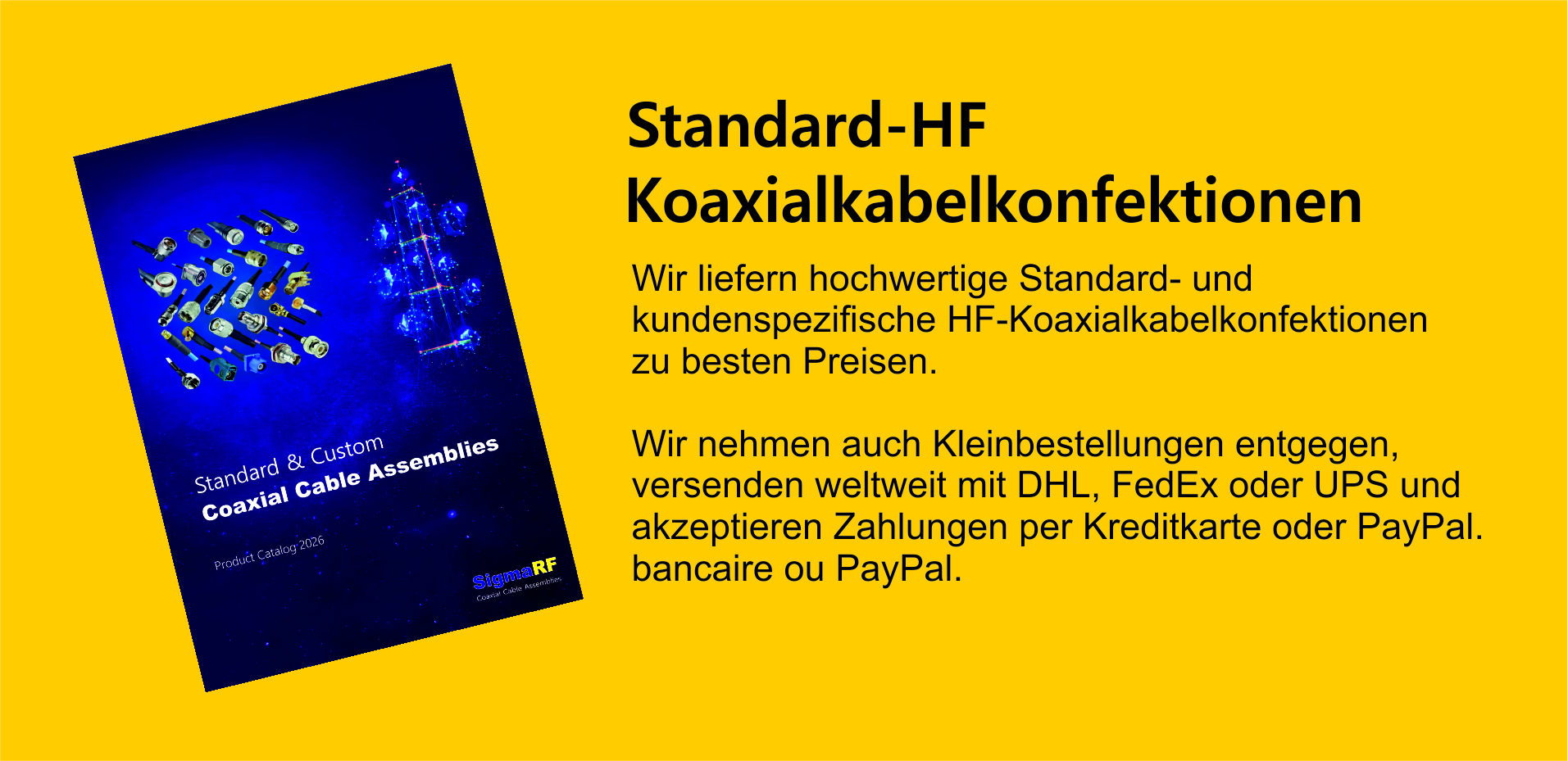 Standardmäßige HF-Koaxialkabelbaugruppen