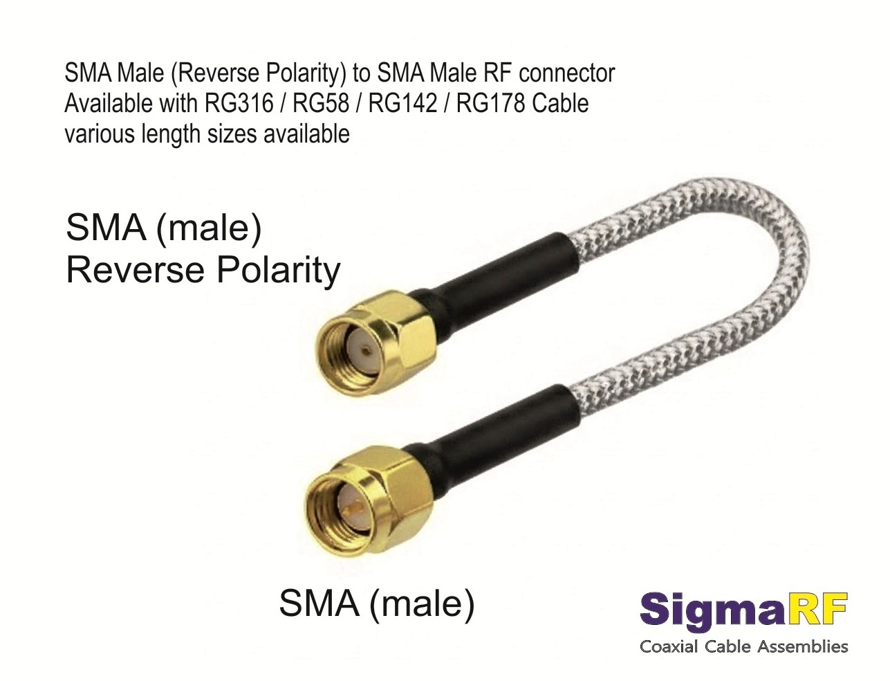 RG402 SMA Reverse Polarity Coaxial Cable Assembly