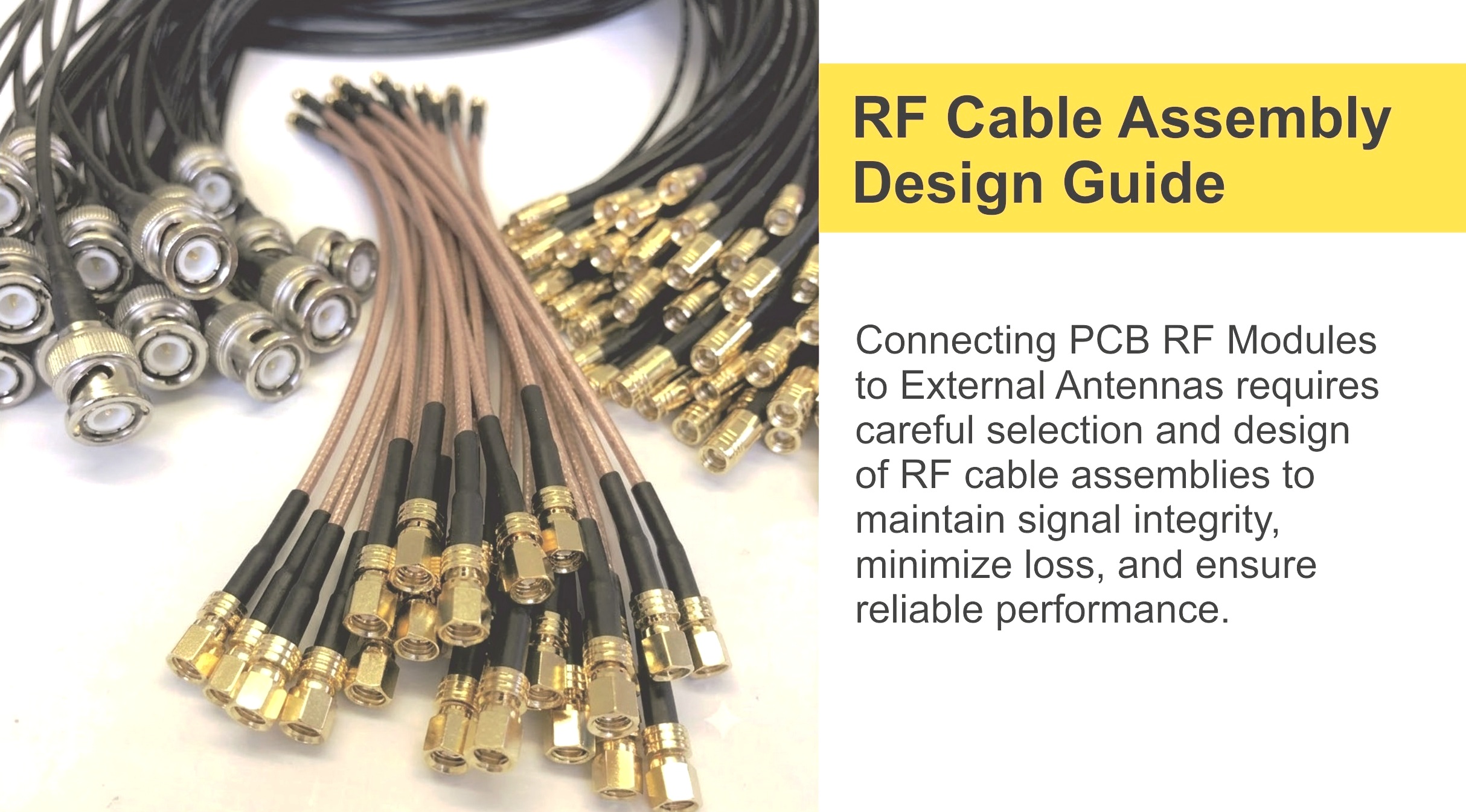 RF Cable Assembly Design Guide: PCB to Antenna Reliability