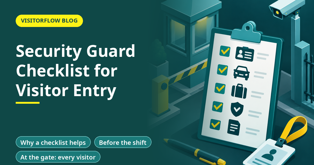 Security Guard Checklist for Visitor Entry